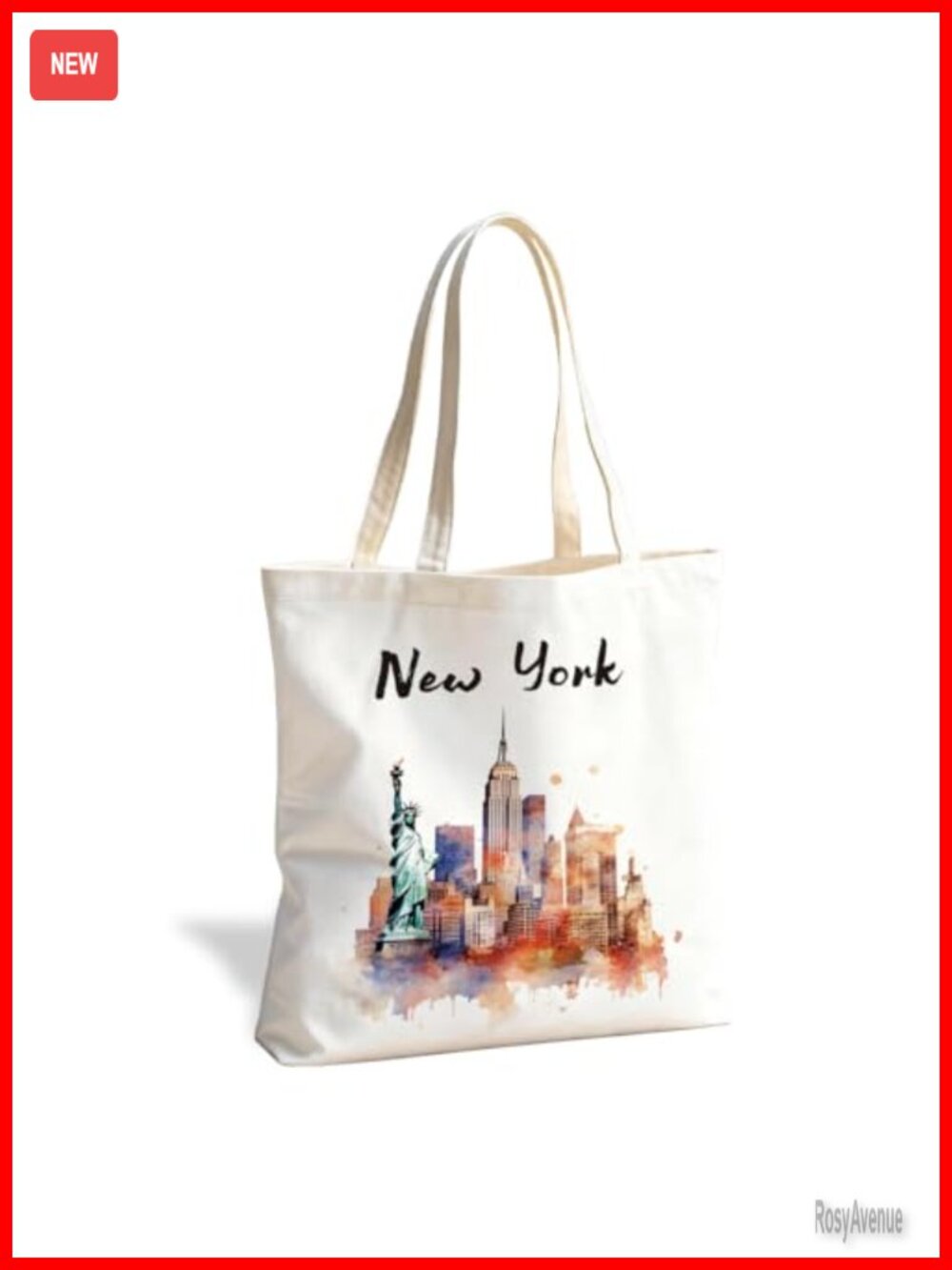 Canvas Tote Bag Reusable Shoulder Bag Shopping Beach Travel